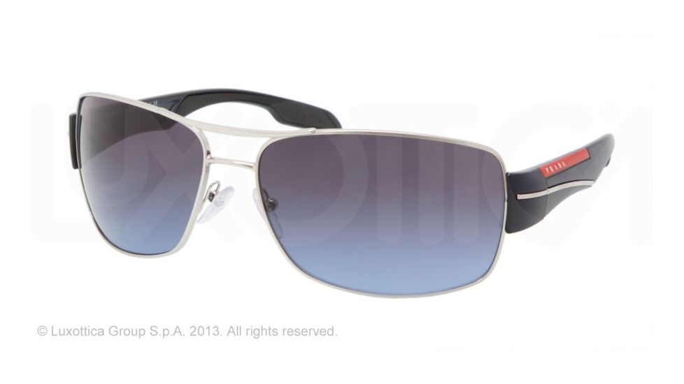 Prada PS53NS Progressive Prescription Sunglasses PS53NS-1BC5I1-65 - Lens Diameter 65 mm, Lens Diameter 65 mm, Frame Color Silver