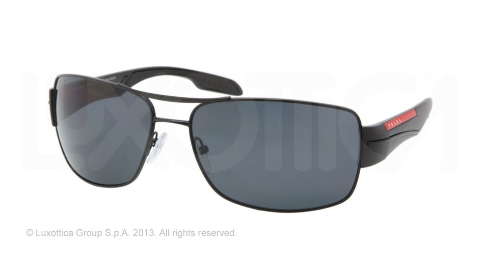 Prada PS53NS Progressive Prescription Sunglasses PS53NS-1BO5Z1-65 - Lens Diameter 65 mm, Lens Diameter 65 mm, Frame Color Demi-Shiny Black