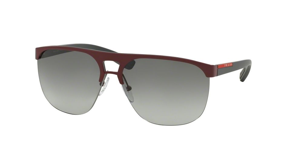 Prada PS53QS Sunglasses TWM3M1-34 - Bordeaux Rubber Frame, Grey Gradient Lenses