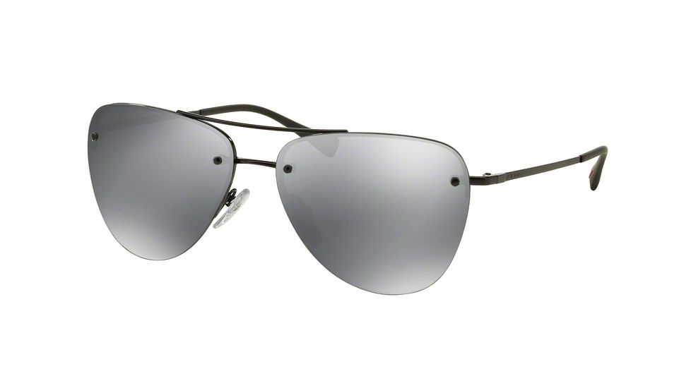 Prada PS53RS Single Vision Prescription Sunglasses PS53RS-7AX5L0-57 - Lens Diameter 57 mm, Frame Color Black