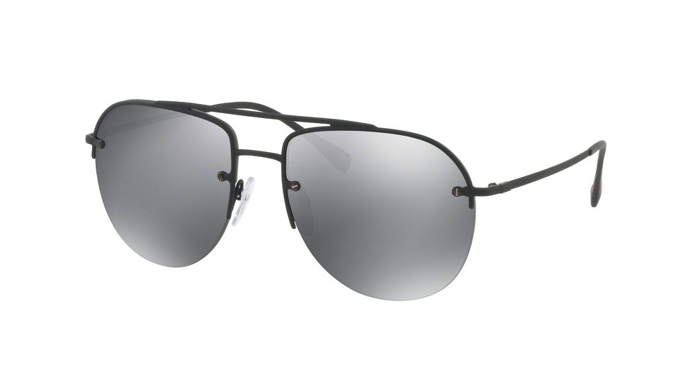 Prada PS53SS Single Vision Prescription Sunglasses PS53SS-DG05L0-59 - Lens Diameter 59 mm, Frame Color Black Rubber