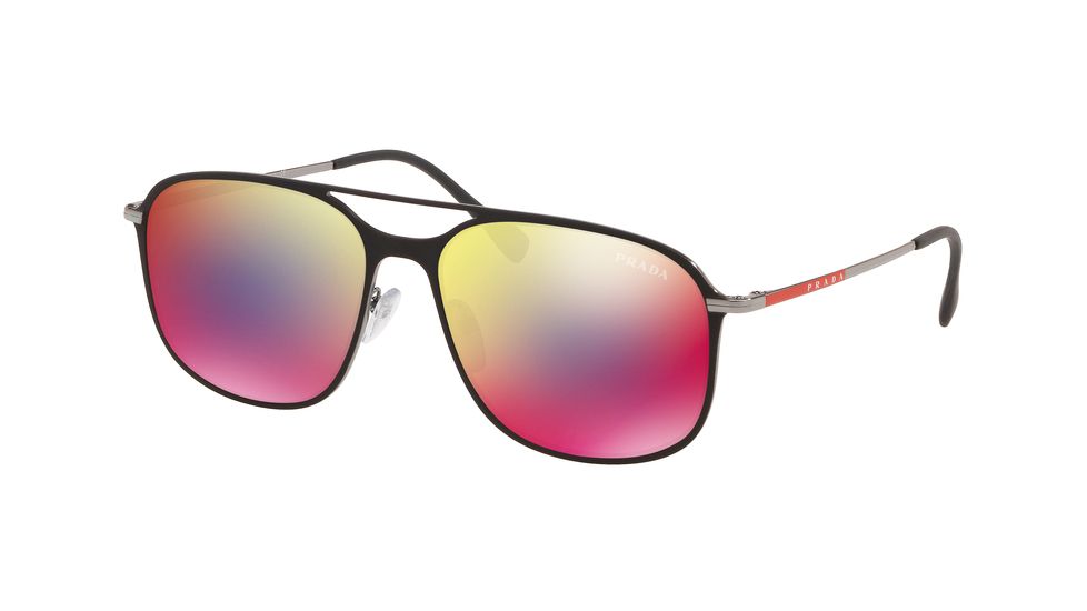 Prada PS53TS Sunglasses 1BO9Q1-56 - , Dark Grey Mirror Blue/red Lenses