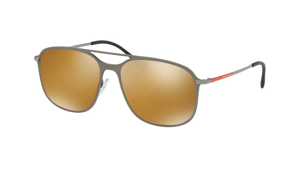 Prada PS53TS Prescription Sunglasses, 56mm, Matte Brown/Gunmetal, PS53TS-VIX5N2-56-SV