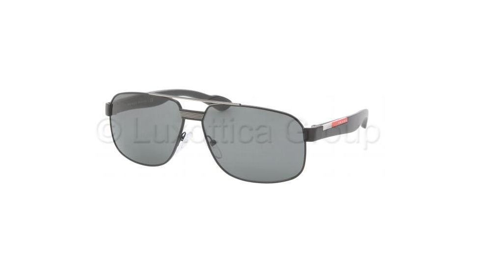 Prada PS54MS Sunglasses 1BO1A1-5913 - Black Demi Shiny Gray