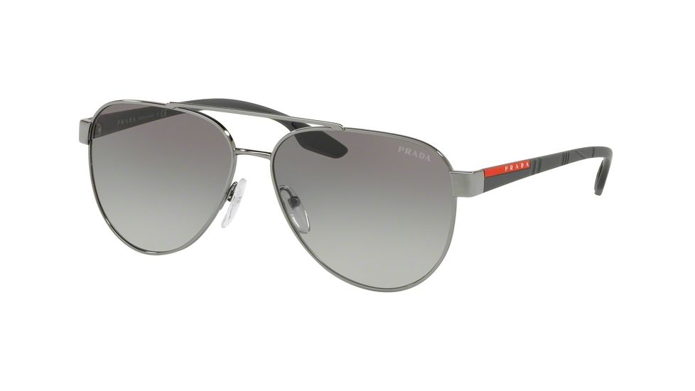 Prada PS54TS Sunglasses 5AV3M1-61 - Gunmetal Frame, Grey Gradient Lenses