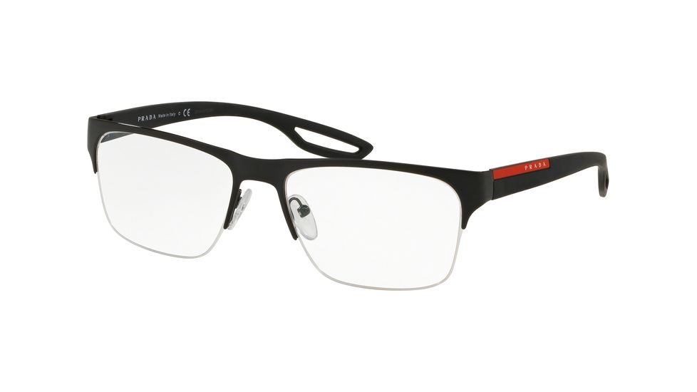 Prada PS55FV Eyeglass Frames 1AB1O1-56 - Black Frame