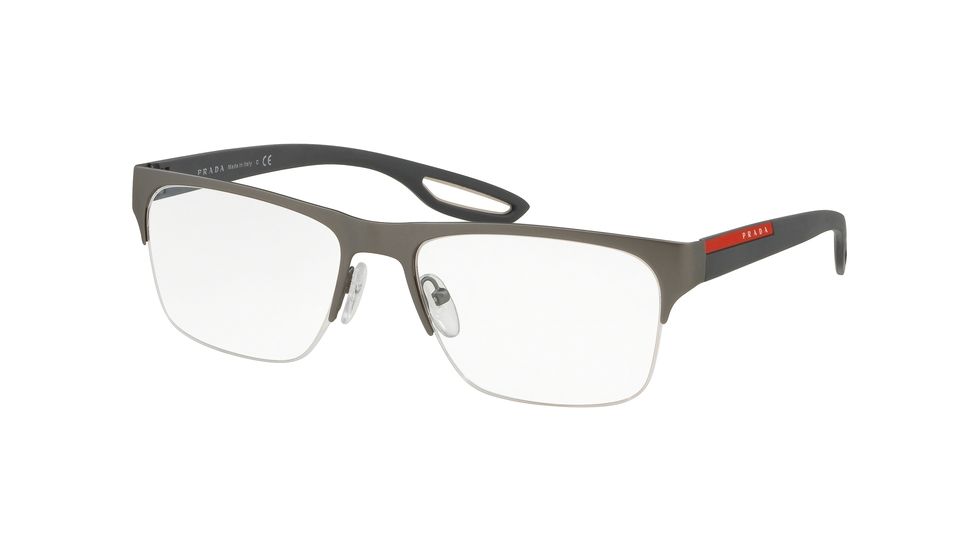 Prada PS55FV Eyeglass Frames DG11O1-56 - Gunmetal Rubber Frame
