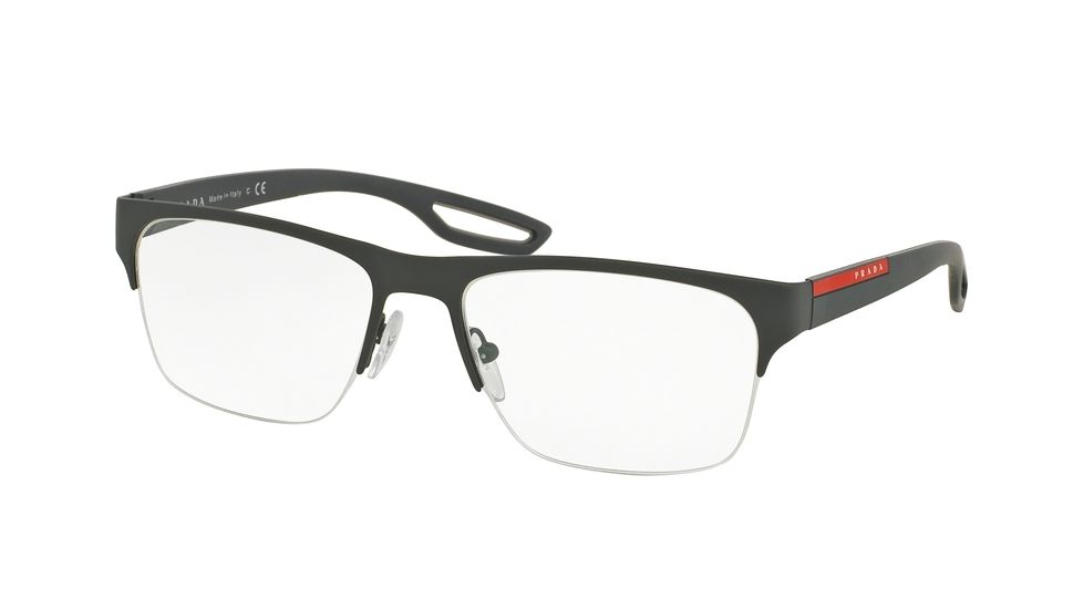 Prada PS55FV Eyeglass Frames TIG1O1-54 - Grey Rubber Frame