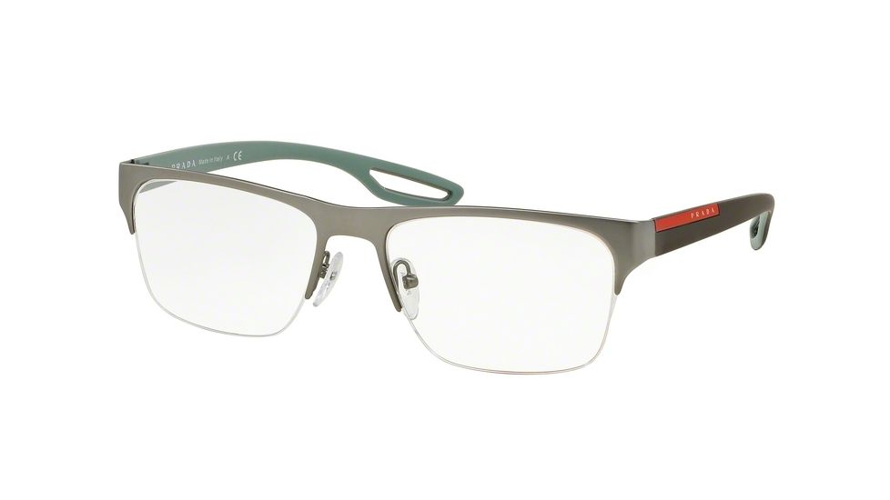 Prada PS55FV Eyeglass Frames UFJ1O1-54 - Gunmetal Rubber Frame