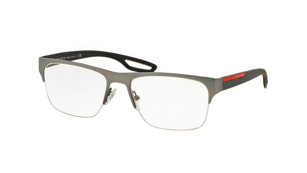 Prada PS55FV Eyeglass Frames UFK1O1-54 - Gunmetal Rubber Frame