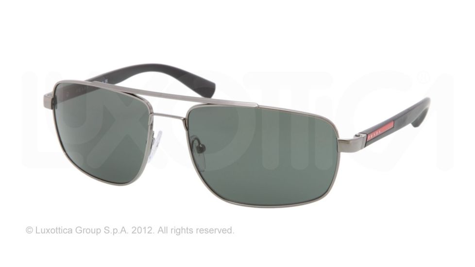 Prada PS55NS Single Vision Prescription Sunglasses PS55NS-5AV3O1-60 - Lens Diameter 60 mm, Frame Color Gunmetal