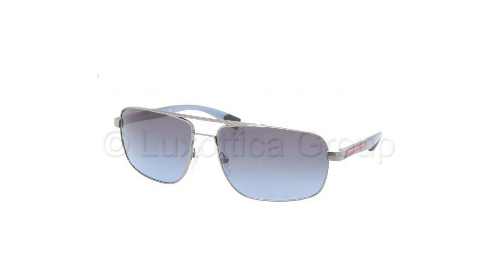 Prada PS55NS Sunglasses 5AV5I1-6016 - Gunmetal Frame, Blue Gray Gradient Lenses