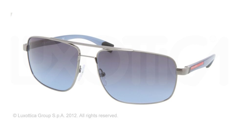 Prada PS55NS Single Vision Prescription Sunglasses PS55NS-5AV5I1-60 - Lens Diameter 60 mm, Frame Color Gunmetal