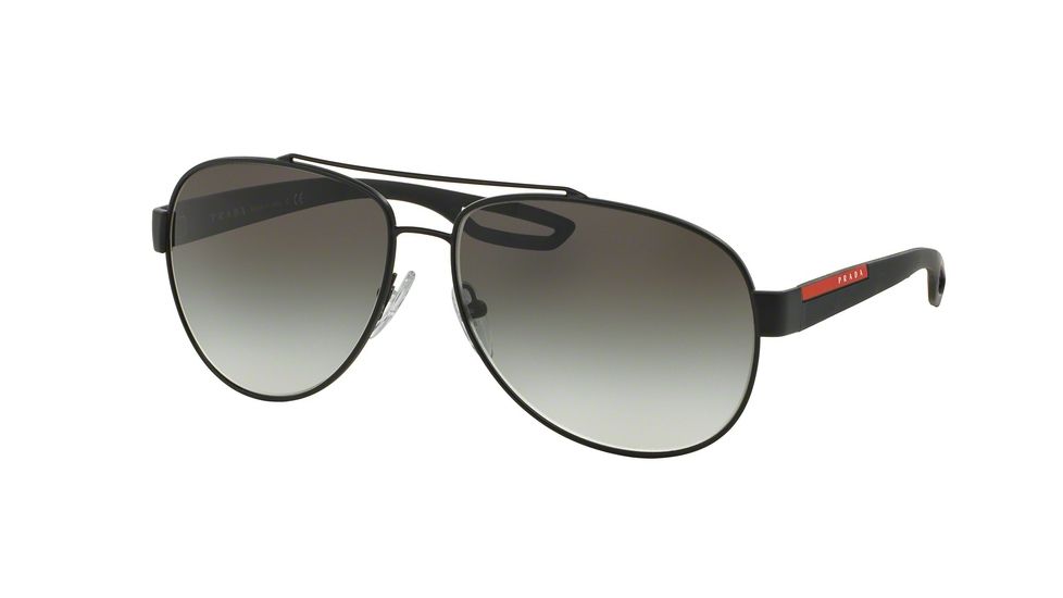Prada PS55QS Bifocal Prescription Sunglasses PS55QS-DG00A7-62 - Lens Diameter 62 mm, Frame Color Black Rubber