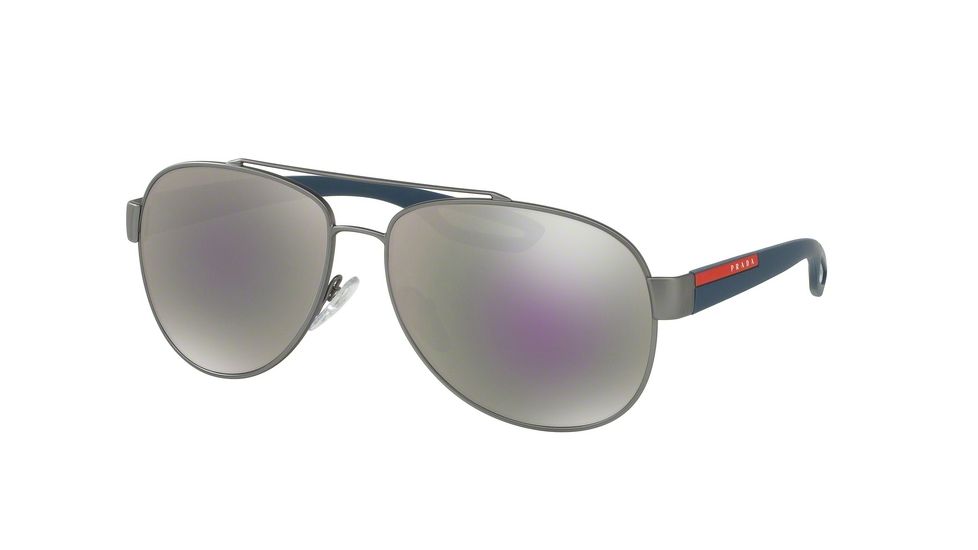 Prada PS55QS Bifocal Prescription Sunglasses PS55QS-DG12E2-59 - Lens Diameter 59 mm, Frame Color Gunmetal Rubber