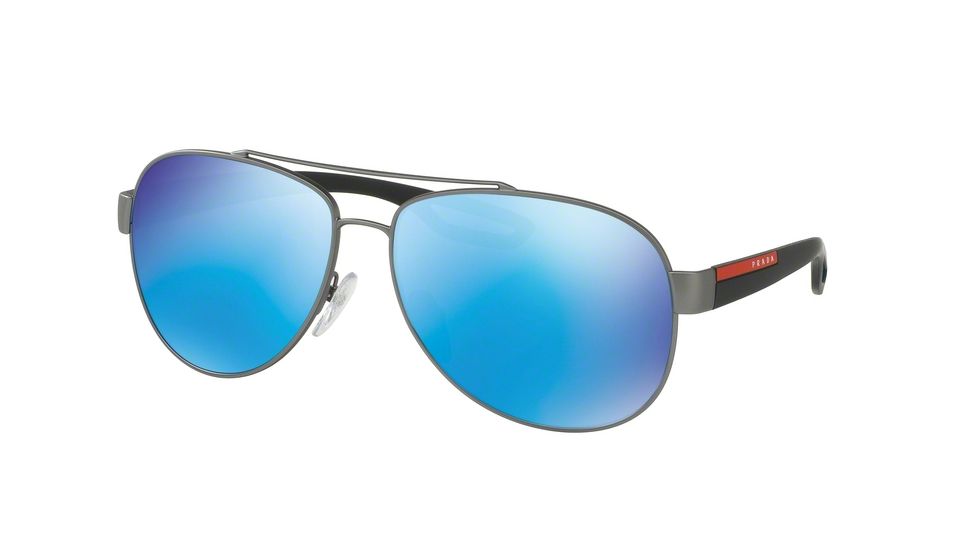 Prada PS55QS Bifocal Prescription Sunglasses PS55QS-DG15M2-62 - Lens Diameter 62 mm, Frame Color Gunmetal Rubber