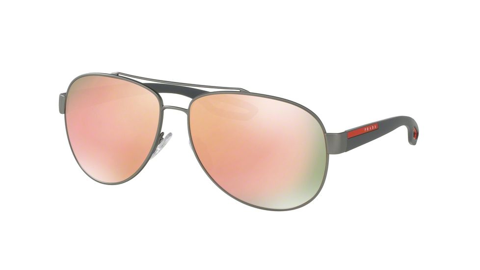 Prada PS55QS Bifocal Prescription Sunglasses PS55QS-DG16Q2-62 - Lens Diameter 62 mm, Frame Color Gunmetal Rubber