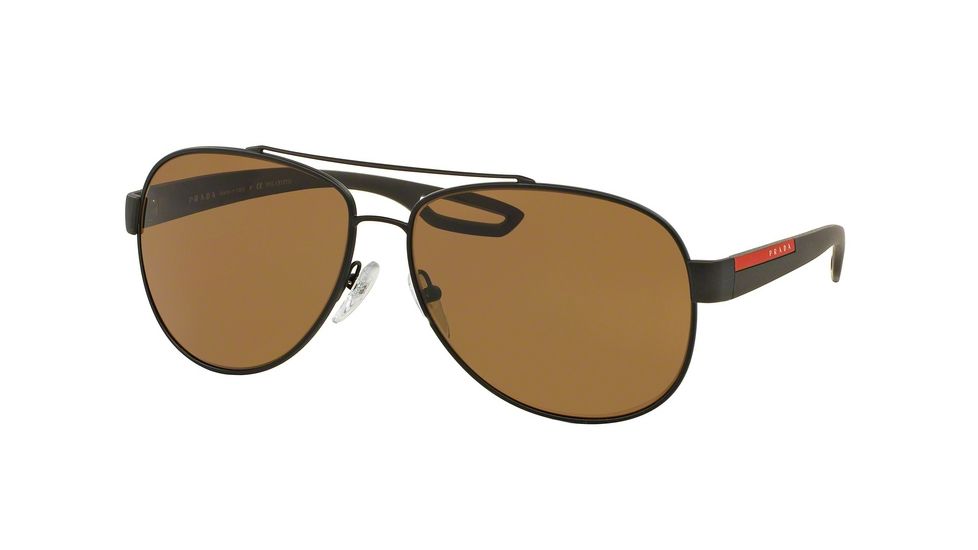 Prada PS55QS Bifocal Prescription Sunglasses PS55QS-UEA5Y1-62 - Lens Diameter 62 mm, Frame Color Brown Rubber