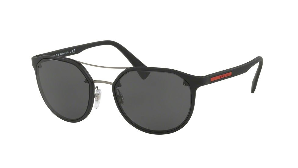 Prada PS55SS Progressive Prescription Sunglasses PS55SS-DG05S0-53 - Lens Diameter 53 mm, Frame Color Black