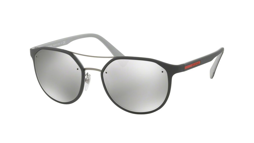 Prada PS55SS Progressive Prescription Sunglasses PS55SS-VIM2B0-53 - Lens Diameter 53 mm, Frame Color Dark Grey/light Grey