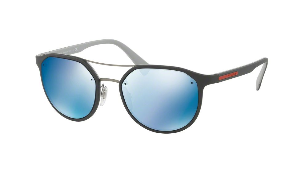 Prada PS55SS Progressive Prescription Sunglasses PS55SS-VIM9P1-53 - Lens Diameter 53 mm, Frame Color Dark Grey/light Grey