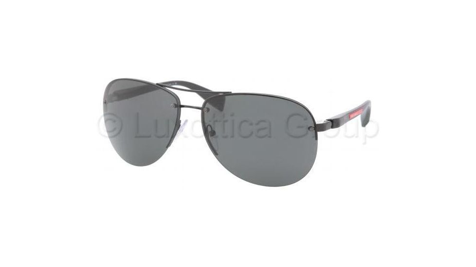 Prada PS56MS Sunglasses 1BO1A1-6214 - Black Demi Shiny Gray