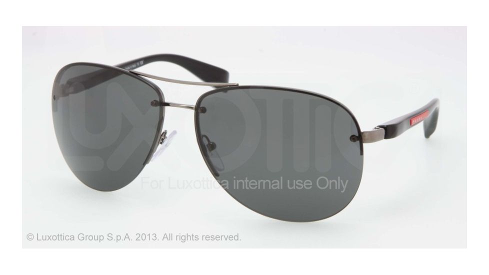 Prada PS 56MS 65 PS56MS Single Vision Prescription Sunglasses PS56MS-5AV1A1-62 - Lens Diameter 62 mm, Frame Color Gunmetal