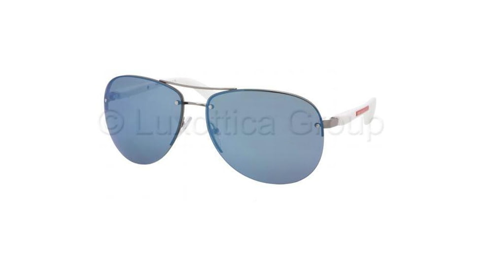Prada PS56MS Sunglasses 5AV9P1-6214 - Gunmetal Blue Mirror