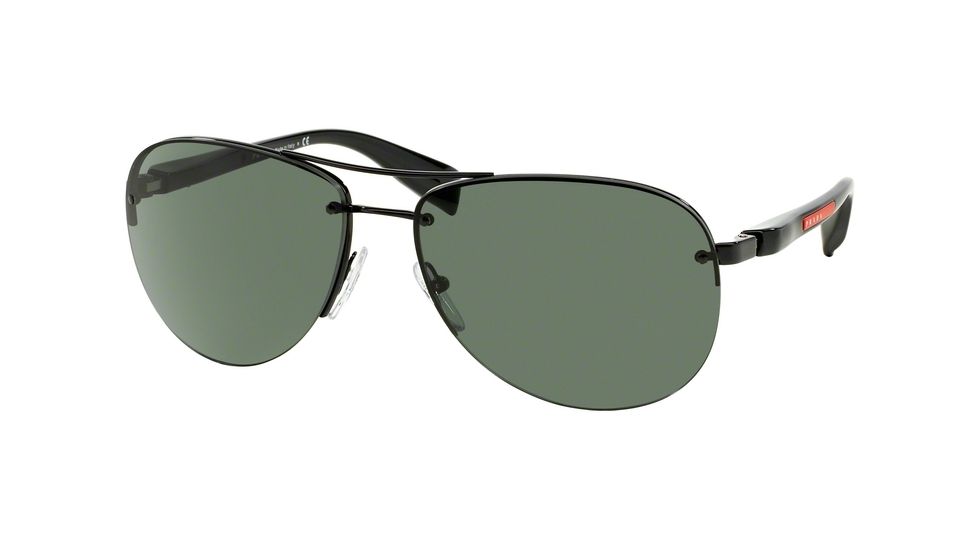 Prada PS 56MS 65 PS56MS Single Vision Prescription Sunglasses PS56MS-7AX3O1-62 - Lens Diameter 62 mm, Frame Color Black