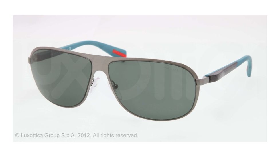 Prada PS56OS Progressive Prescription Sunglasses PS56OS-75S3O1-62 - Lens Diameter 62 mm, Lens Diameter 62 mm, Frame Color Brushed Gunmetal