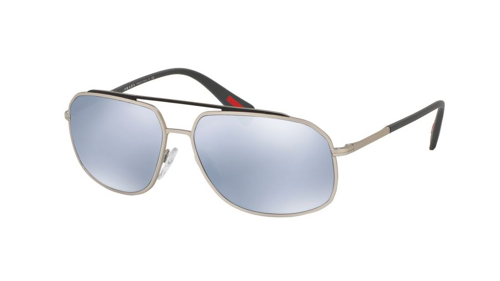 Prada PS56RS Bifocal Prescription Sunglasses PS56RS-QFP5Q0-60 - Lens Diameter 60 mm, Frame Color Grey/steel Rubber