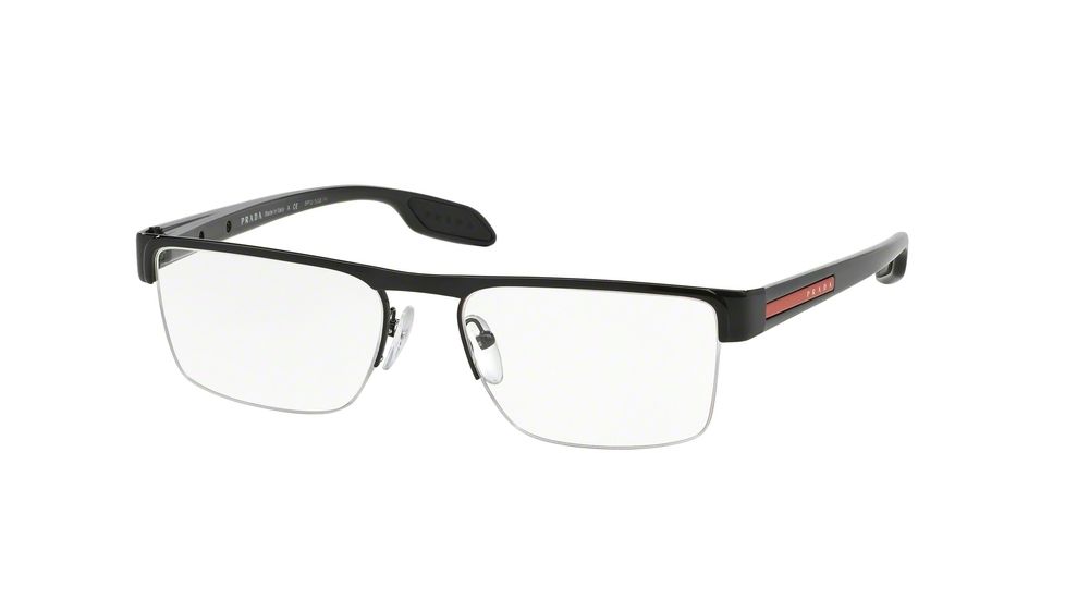 Prada PS57EV Eyeglass Frames 7AX1O1-53 - Black Frame