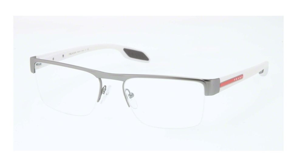 Prada PS57EV Eyeglass Frames 7CQ1O1-51 - Gunmetal Demi Shiny Frame
