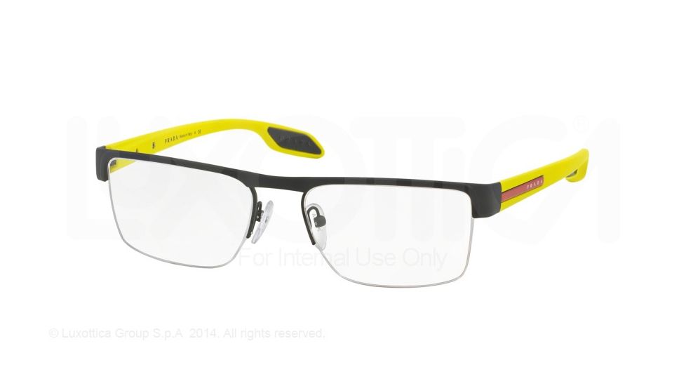 Prada PS57EV Eyeglass Frames TIG1O1-51 - Grey Rubber Frame