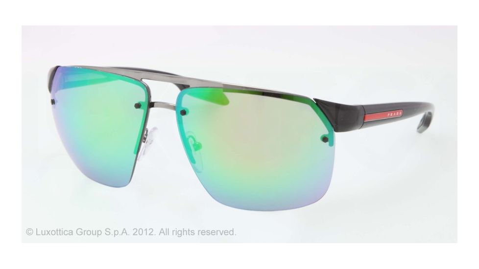 Prada PS57OS Single Vision Prescription Sunglasses PS57OS-5AV1M2-64 - Lens Diameter 64 mm, Frame Color Gunmetal