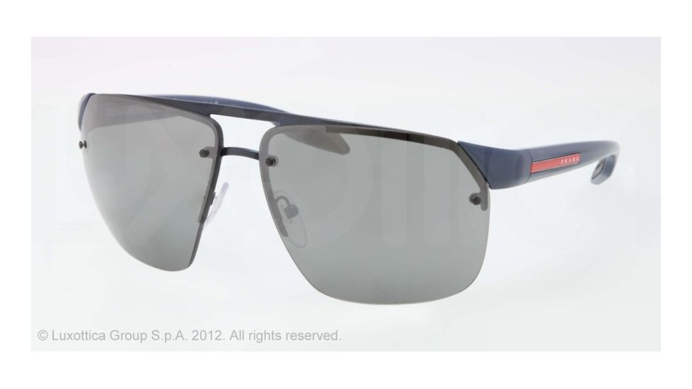 Prada PS57OS Single Vision Prescription Sunglasses PS57OS-PDF7W1-64 - Lens Diameter 64 mm, Frame Color Royal