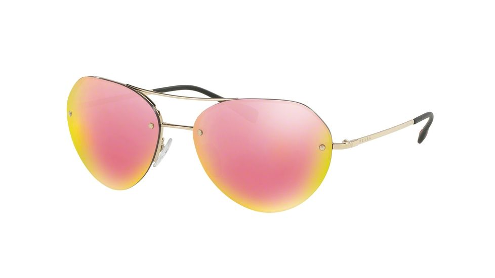 Prada PS57RS Bifocal Prescription Sunglasses PS57RS-ZVN5L2-59 - Lens Diameter 59 mm, Frame Color Pale Gold