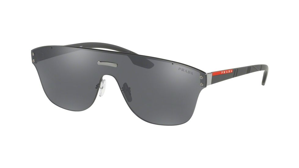 Prada PS57TS Sunglasses 7W17W1-43 - Gunmetal Frame, Grey Mirror Silver Lenses