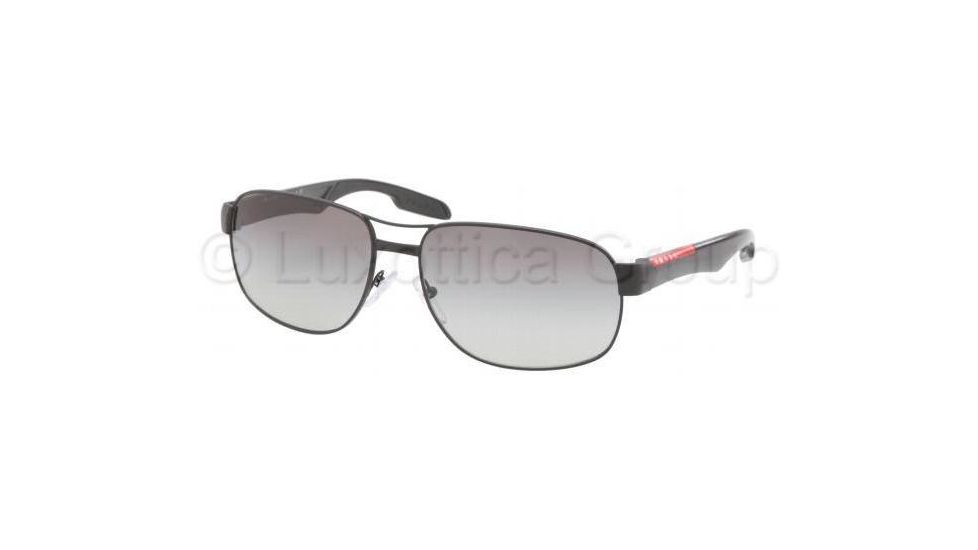 Prada PS58NS Single Vision Prescription Sunglasses PS58NS-1BO3M1-6116 - Lens Diameter 61 mm, Frame Color Demi Shiny Black