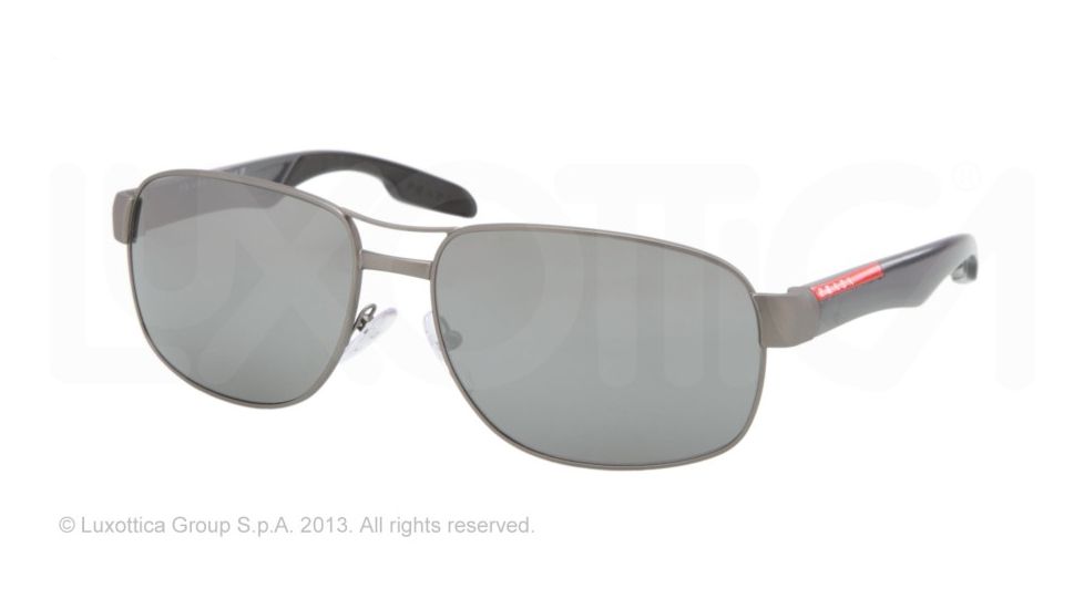 Prada PS58NS Single Vision Prescription Sunglasses PS58NS-7CQ7W1-61 - Lens Diameter 61 mm, Lens Diameter 61 mm, Frame Color Gunmetal Demi Shiny