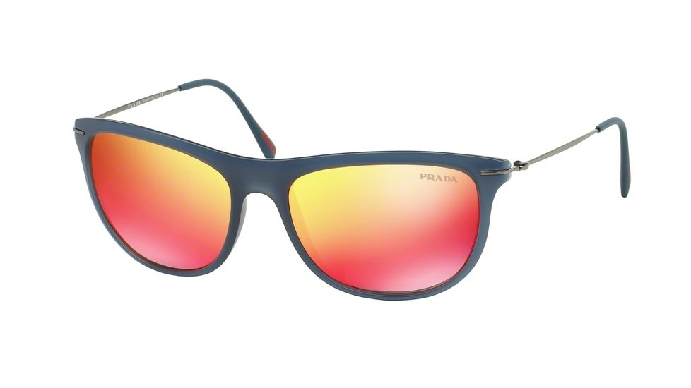 Prada RED FEATHER PS01PS Single Vision Prescription Sunglasses PS01PS-JAP6Y1-56 - Lens Diameter 56 mm, Frame Color Avio Demi Shiny
