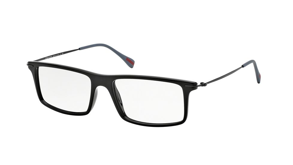 Prada RED FEATHER PS03EV Eyeglass Frames 1AB1O1-51 - Black Frame