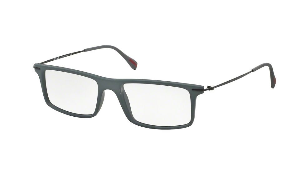 Prada RED FEATHER PS03EV Eyeglass Frames ROR1O1-51 - Dark Grey Frame