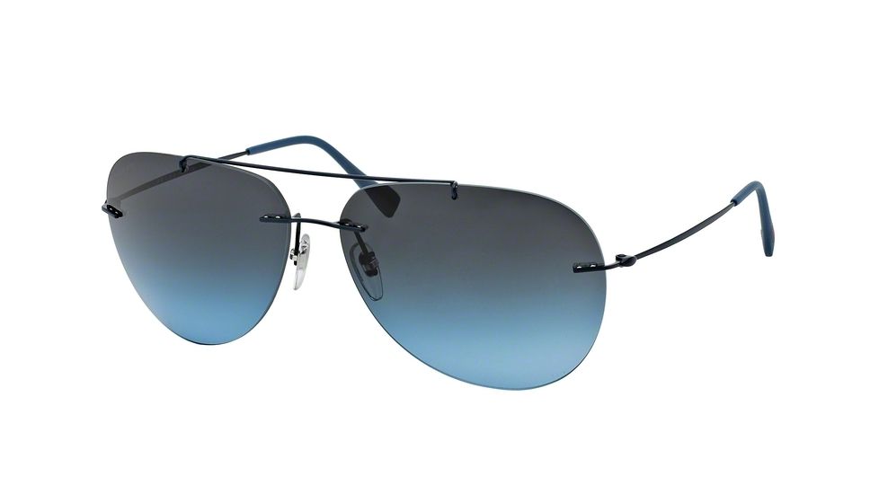 Prada RED FEATHER PS50PS Bifocal Prescription Sunglasses PS50PS-MA35I1-60 - Lens Diameter 60 mm, Frame Color Blue Demi Shiny