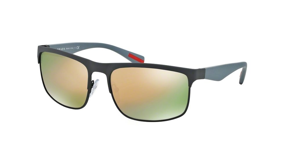 Prada RUBBERMAX PS56PS Single Vision Prescription Sunglasses PS56PS-TFZ2D2-60 - Lens Diameter 60 mm, Frame Color Grey Rubber