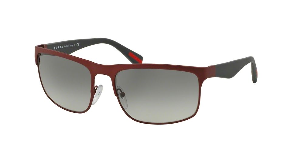 Prada RUBBERMAX PS56PS Single Vision Prescription Sunglasses PS56PS-TWM3M1-60 - Lens Diameter 60 mm, Frame Color Bordeaux Rubber