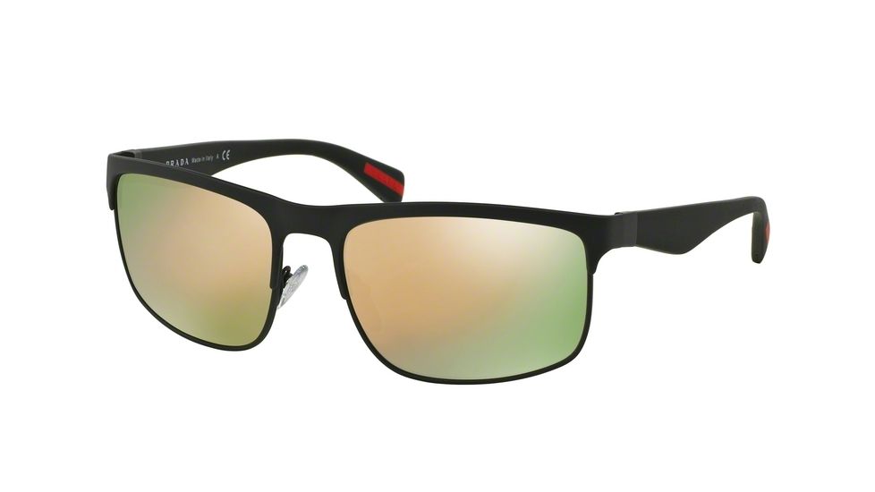 Prada RUBBERMAX PS56PS Single Vision Prescription Sunglasses PS56PS-UAZ2D2-60 - Lens Diameter 60 mm, Frame Color Green Rubber