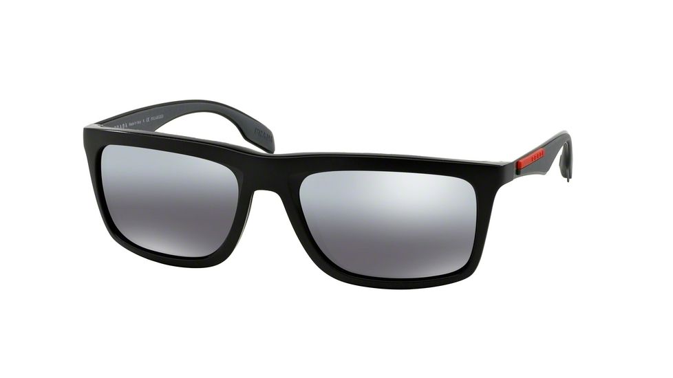 Prada SLICE PS02PS Bifocal Prescription Sunglasses PS02PS-1BO9R1-57 - Lens Diameter 57 mm, Frame Color Black Demi Shiny