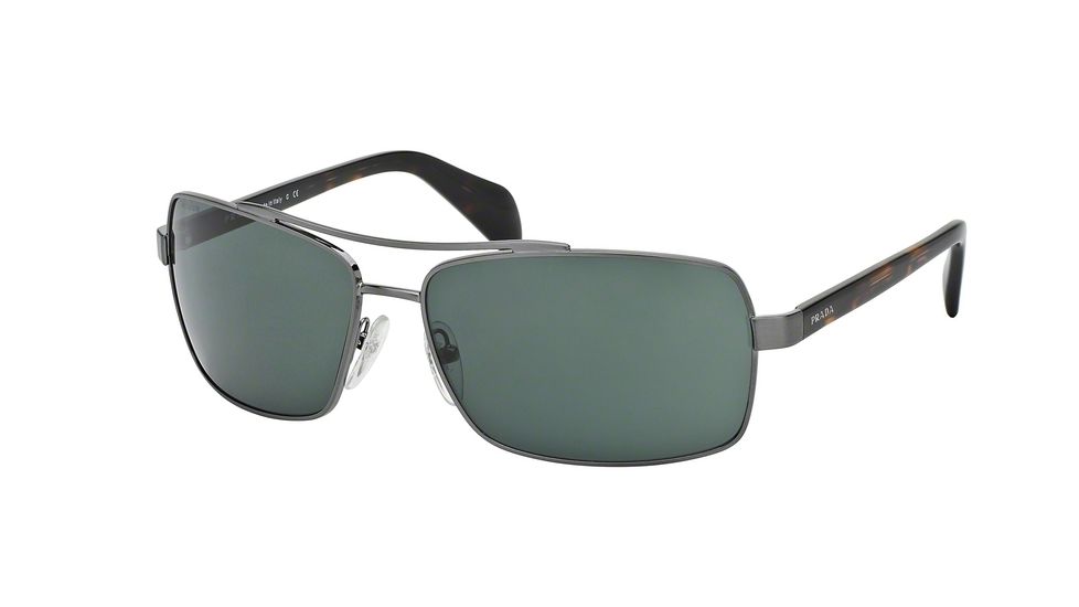 Prada SOCIETY PR55QS Bifocal Prescription Sunglasses PR55QS-75S3O1-63 - Lens Diameter 63 mm, Frame Color Brushed Gunmetal