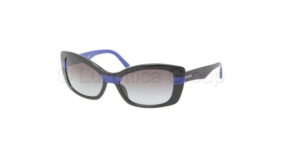 Prada Bifocal Sunglasses PR03NS with Lined Bi-Focal Rx Prescription Lenses PR03NS-DAP3M1-5718 - Lens Diameter: 57 mm, Frame Color: Black / Blue / Black